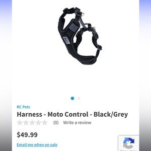 2/$12 Harness - Moto Control - Black/Grey